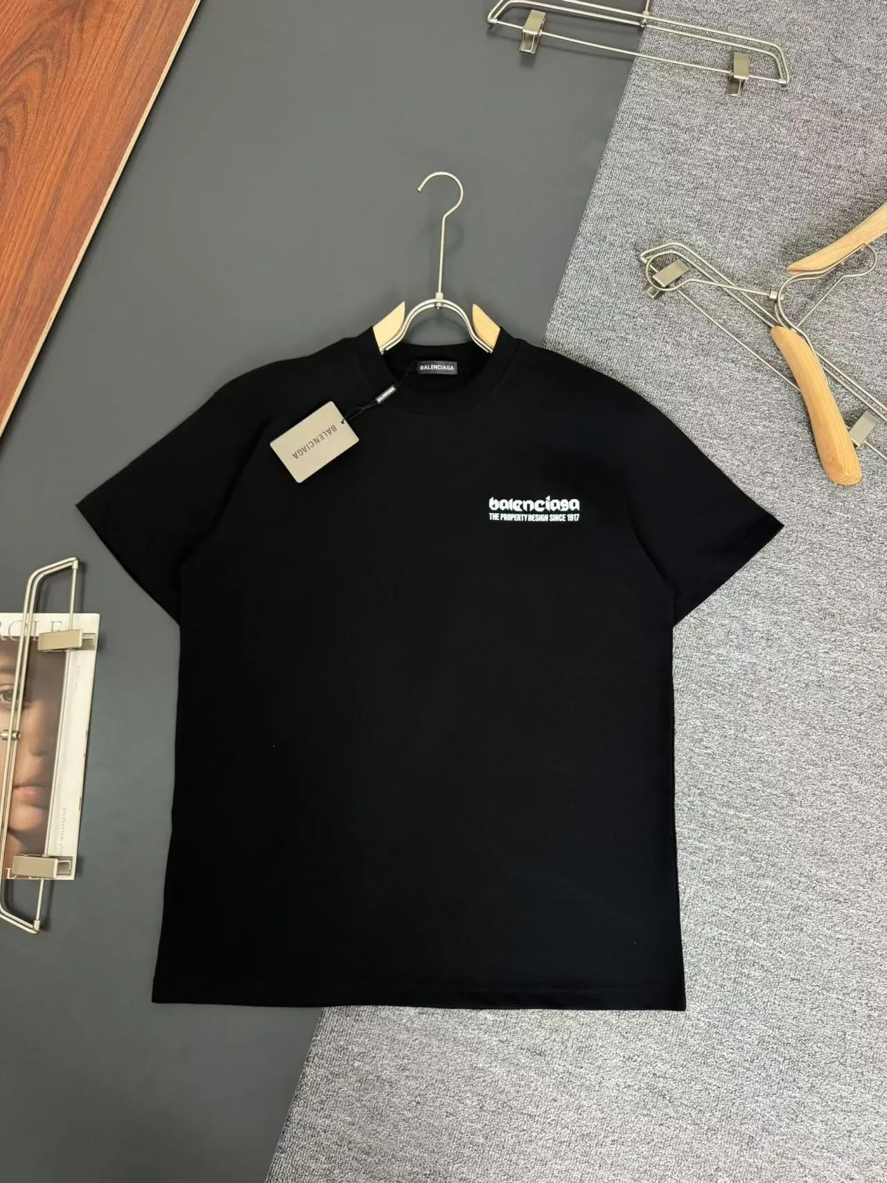 Balenciaga* *320g t logo New Arrival t ， ， Versatile ：Black White Sizes：S M L XL XXL